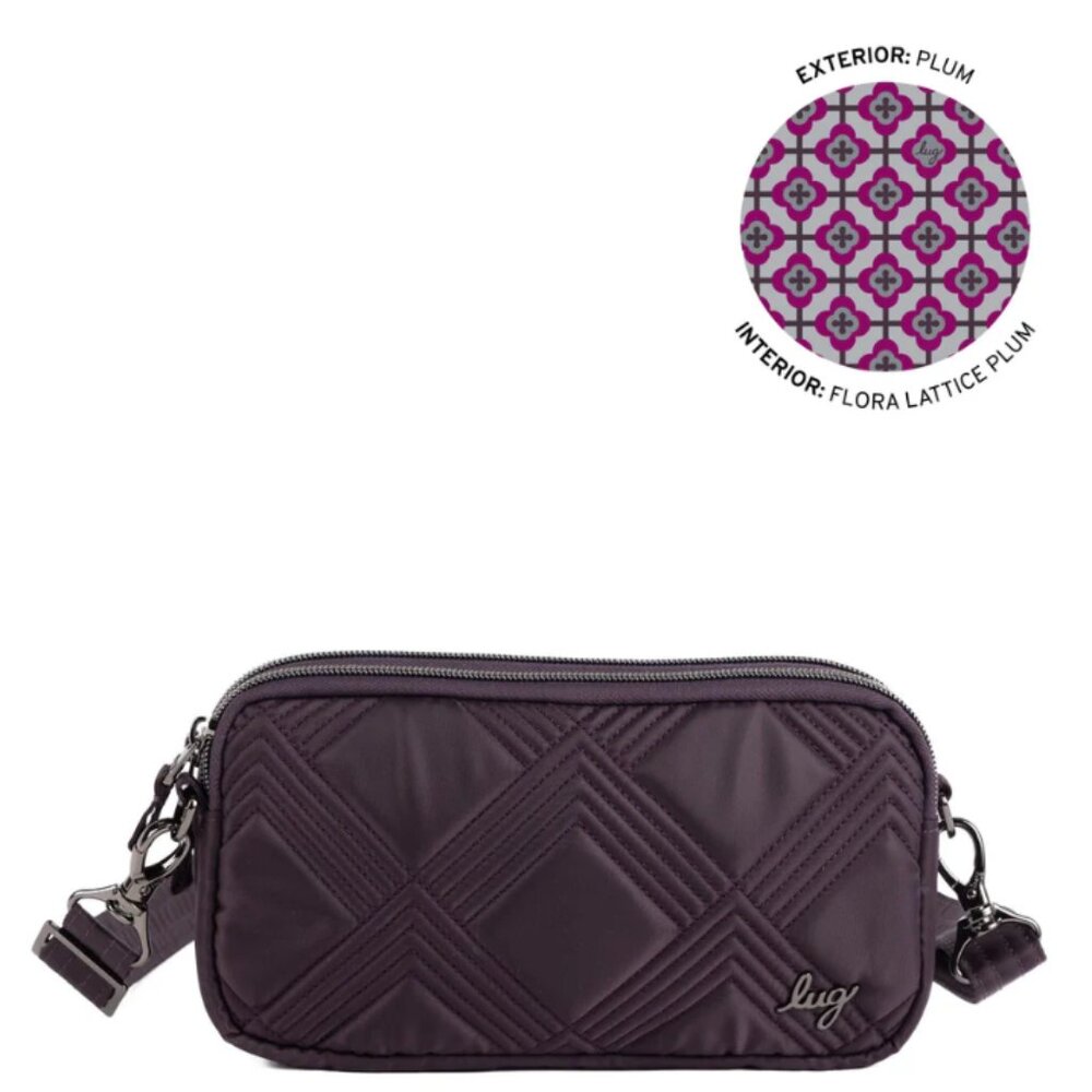Brand New Lug Coupe XL Convertible Crossbody/shoulder/sling/hip bag in Plum